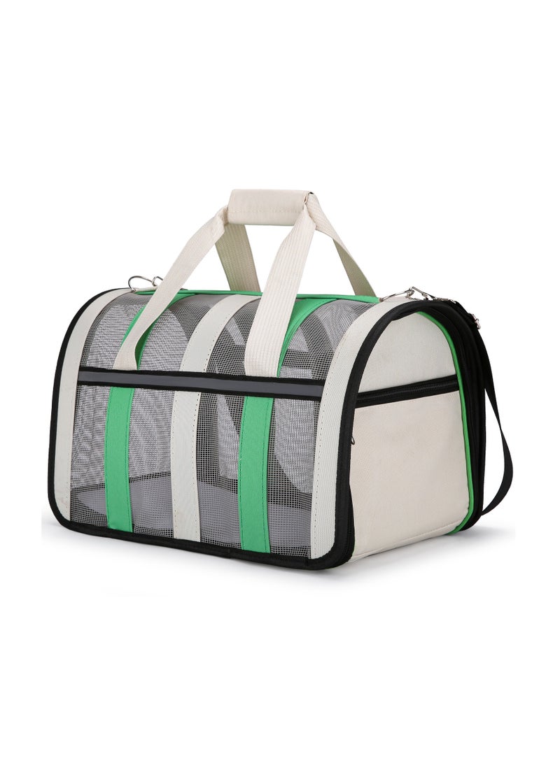 عام حقيبة حيوانات أليفة محمولة للقطط، حقيبة حيوانات أليفة محمولة من البوليستر الناعم للقطط المطوية، حامل حقيبة جرو قابل للطي - Image 1