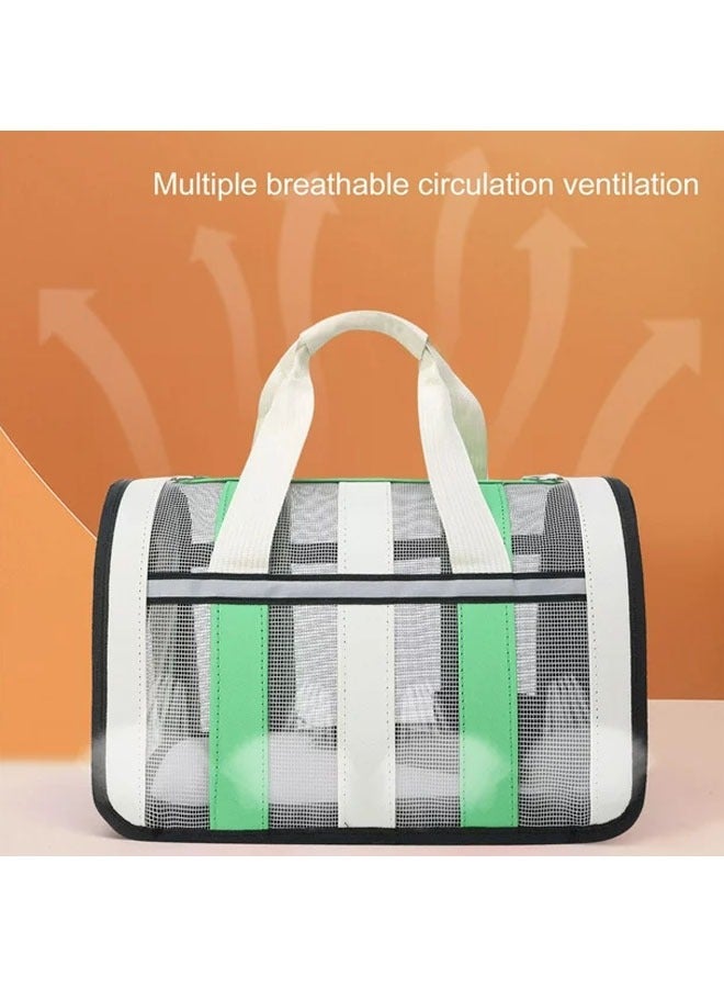 عام حقيبة حيوانات أليفة محمولة للقطط، حقيبة حيوانات أليفة محمولة من البوليستر الناعم للقطط المطوية، حامل حقيبة جرو قابل للطي - Image 3