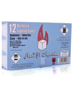 ALSAQER BBQ Lighting Cube 12-Pieces | Fire Starter - Barbeque Charcoal Fire Starters for Fireplace,Campfires, Wood & Pellet Stove, BBQ, Fire Pit, Chimney - Quick Flame and Long Lasting flames  - Image 1