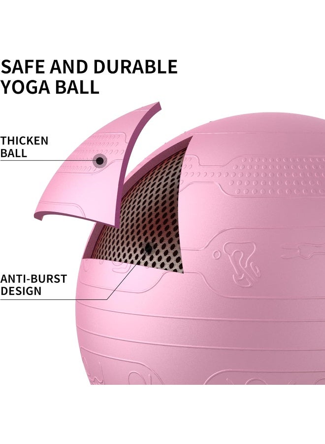 PROIRON Exercise Ball Anti-Burst Yoga Ball Chair with Quick Pump Slip Resistant Gym Ball Supports 500KG Balance Ball for Pilates Yoga Birthing Pregnancy Stability Gym Workout Training - Image 3