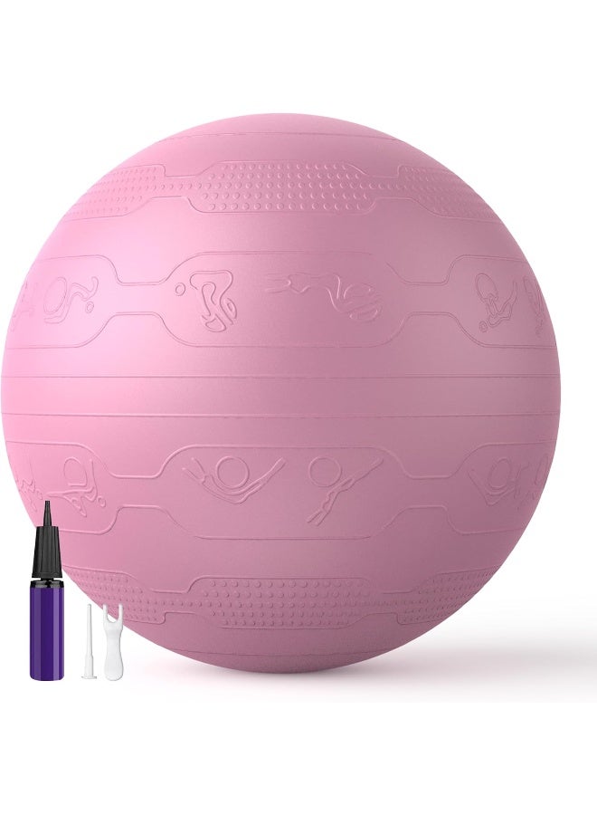PROIRON Exercise Ball Anti-Burst Yoga Ball Chair with Quick Pump Slip Resistant Gym Ball Supports 500KG Balance Ball for Pilates Yoga Birthing Pregnancy Stability Gym Workout Training - Image 1