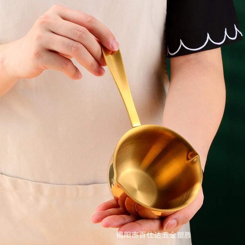 Mini Small Pot Commercial 304 Stainless Steel Mini Hot Oil Oil Splashing Noodle Pan Household Hot Milk Chocolate Small Pot(304 Mini Pot-Magic) - Image 4