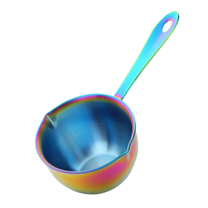 Mini Small Pot Commercial 304 Stainless Steel Mini Hot Oil Oil Splashing Noodle Pan Household Hot Milk Chocolate Small Pot(304 Mini Pot-Magic) - Image 1