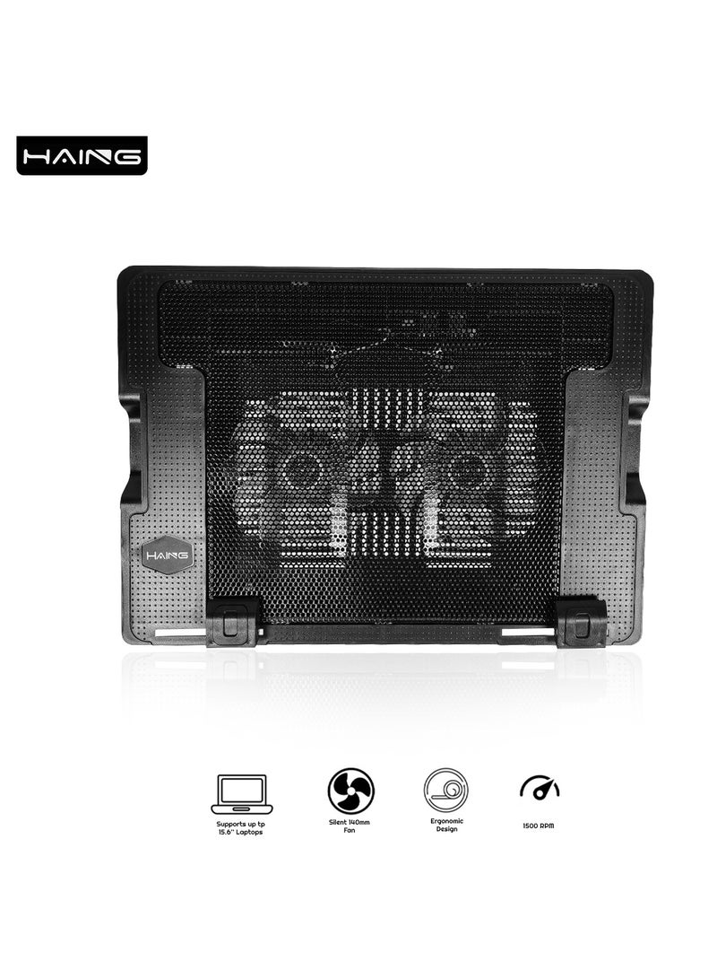 Haing Laptop Notebook Cooling Pad Laptop Notebook Stand 2 Heavy Duty Fan Upto 15.6" Laptop HAING - Image 2