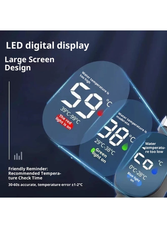 LED مرئي حمام الطفل مقياس الحرارة - مقياس درجة الحرارة الصنبور المنزلي للأطفال حمام السلامة - Image 3