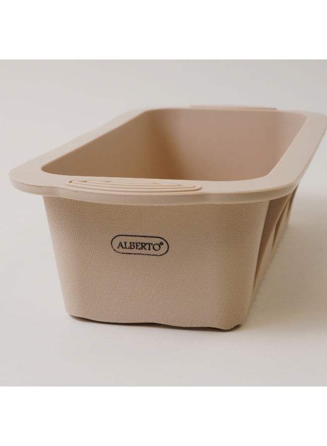 ألبرتو قالب خبز سيليكون 25.3*13*6.6سم، كريمي - Image 4