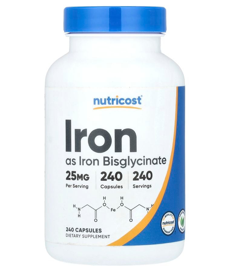 Iron 25 mg  240 Capsules