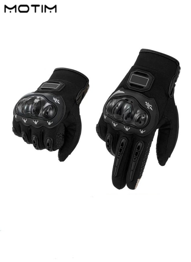 Motim - Touch Screen Motorcycle Racing Gloves, Full Finger Gloves with Rubber Non Slip, Wear-Resistant, Good Grip Hard Knuckle Motorbike Protection Gloves - Image 1