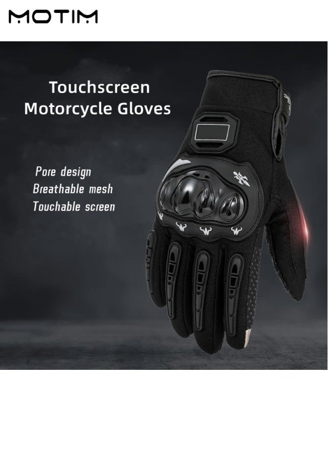 Motim - Touch Screen Motorcycle Racing Gloves, Full Finger Gloves with Rubber Non Slip, Wear-Resistant, Good Grip Hard Knuckle Motorbike Protection Gloves - Image 1
