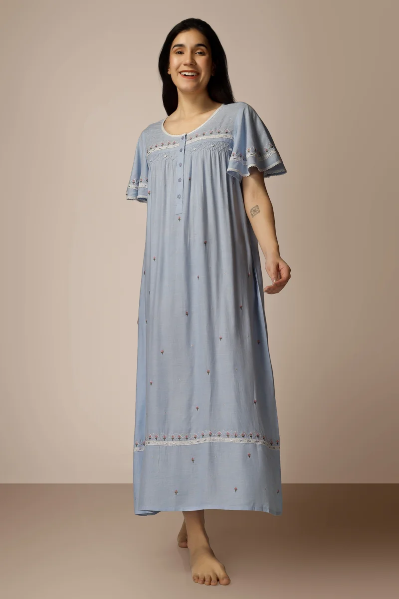 After Dark Ami, Embroidered Nightdress