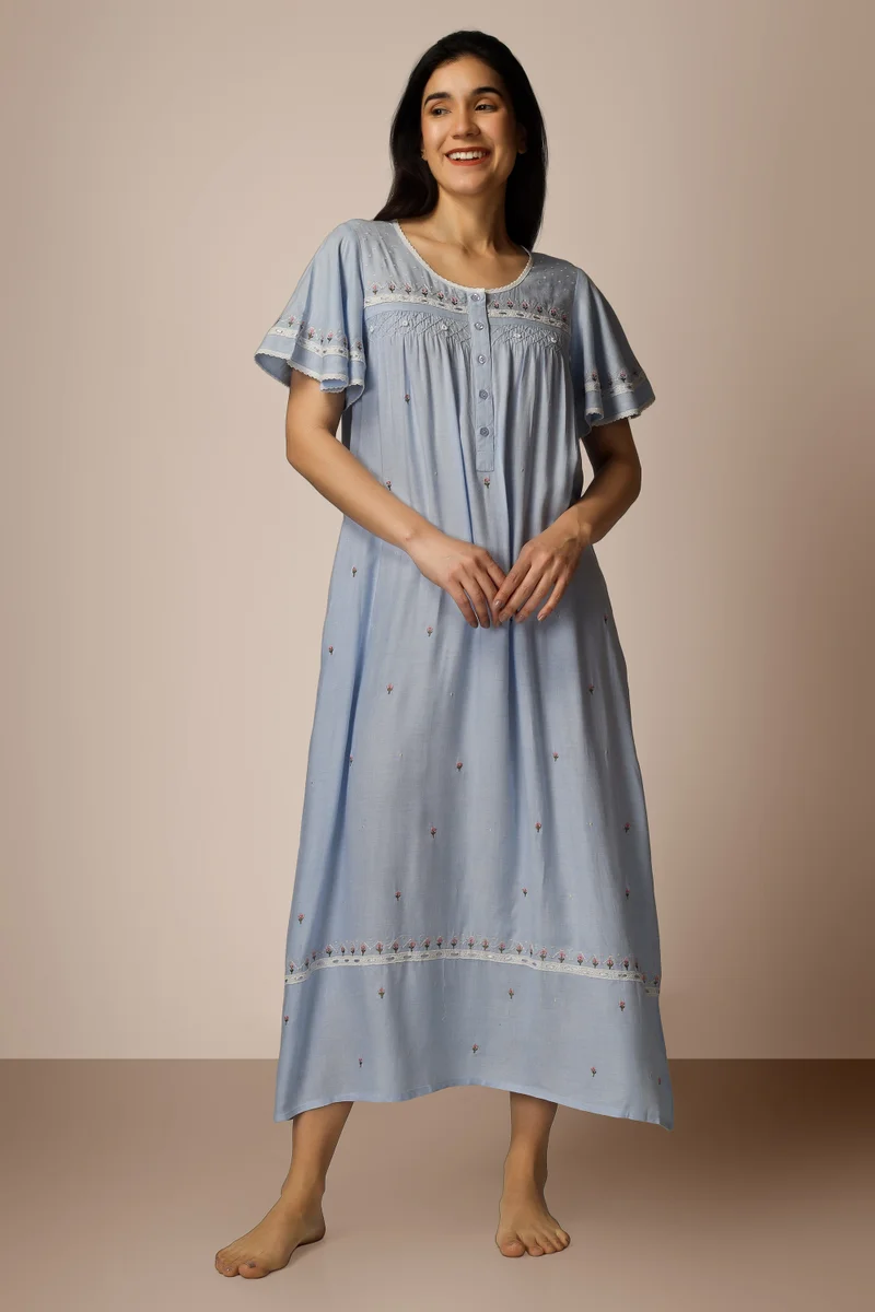 After Dark Ami, Embroidered Nightdress