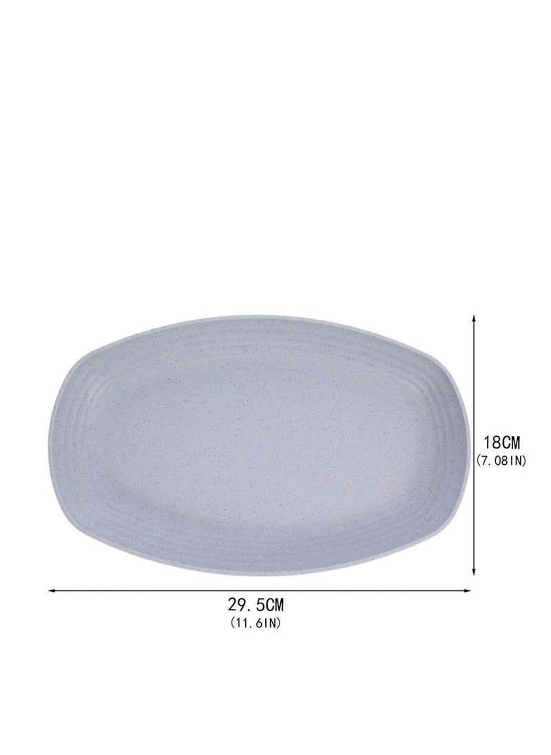 Y&D - Wheat Straw Plates 4 Pack, Dish Unbreakable Ligtweight Biodegradable Appetizer Cereal Dinner Plates, Tableware for Snack Salad Noodle Pasta Kids, Toddler & Adult - Colors - Image 1