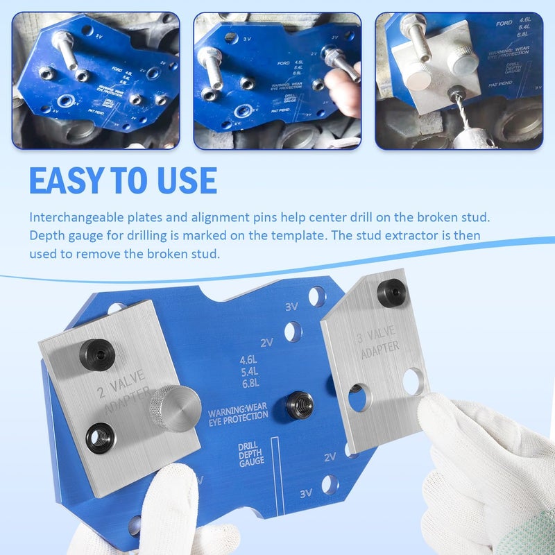 USSKYBOY 68500 Manifold Drill Template for Ford 2V & 3V - Image 4