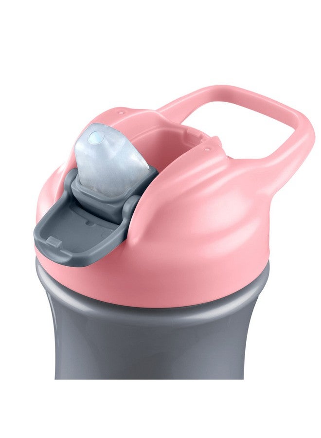 Chicco كوب تشيكو الناعم مع قشة سيليكون وغطاء مقاوم للتسرب 12 أونصة | مقبض حمل مدمج | آمن للغسل في غسالة الصحون في الرف العلوي | كوب سفر سهل الحمل | وردي/فضي | 18+ شهر - Image 4