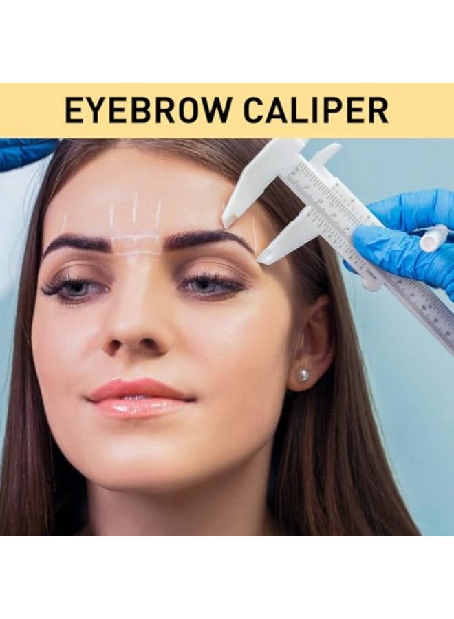 T&B 6Inch 150mm Mini Caliper Double Scale Plastic Vernier Caliper for Jewelry Sliding Gauge Ruler Measuring Tool 5PCS(White) - Image 4