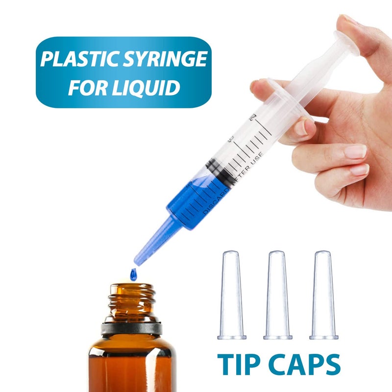 HiMo 50 Pack 20mL Syringes with Catheter Tip and Cap Plastic Large Syringes for Liquids, Jello shot Party, Medicine Student, Oral, Scientific Labs, Measuring, Dispensing, Home Care - Image 3