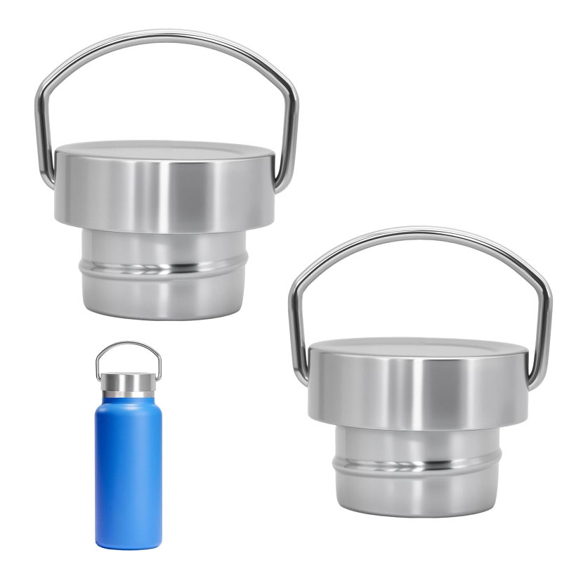 MEIJIAYOU Stainless Steel Lid Compatible with Hydroflask Standard Mouth 12/18/21/24oz,Leakproof Replacement Lid Compatible with Hydroflask Accessory,2PCS - Image 1
