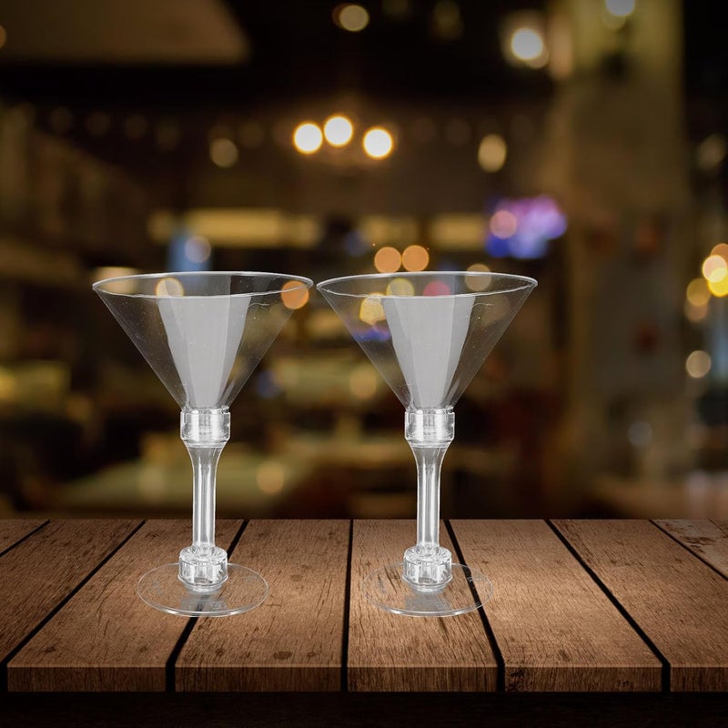 ABOOFAN Reusable Plastic Wine Goblets Set of 10 150ml Stemmed Cocktail and Margarita Glasses for Parties and Banquets - Image 4