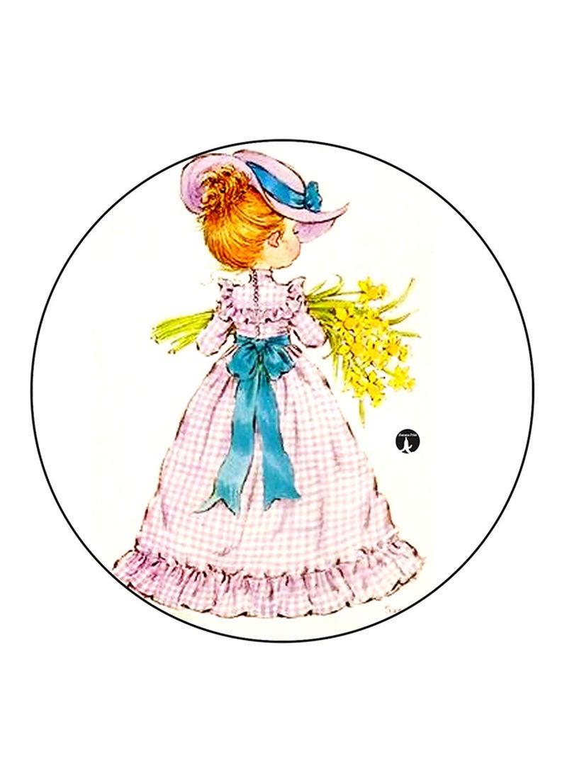 Girl Printed Mouse Pad  Multicolour