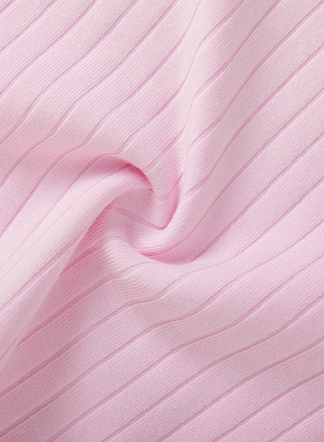 بيور بورن طقم بيجاما للأطفال الصغار من بيوربورن - بيجاما بأكمام طويلة وقصة مريحة، قطعتان، لون وردي فاتح، مقاس 2T - Image 4