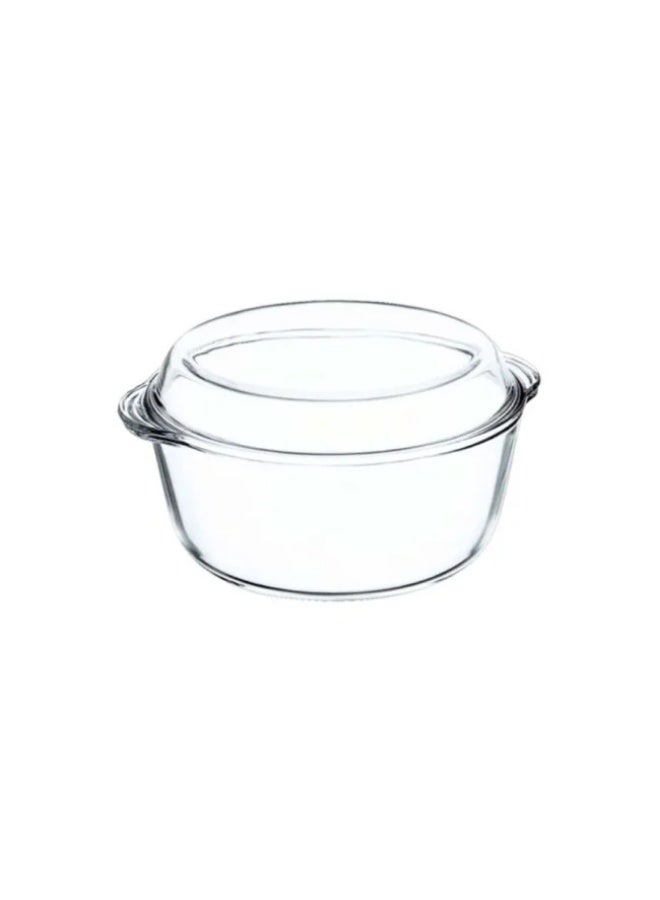 بوركام طاجن زجاجي دائري للفرن من بوركام مع غطاء سعة 3150 مل – صنع في تركيا - Image 2
