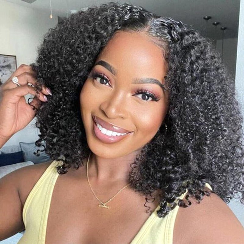 Mongolian Afro Kinky Curly Bundles 100 Human Hair 10 10 10 Inch 4B 4C Afro Kinky Human Hair Bundles Unprocessed Virgin Hair Curly Weave Hair Bundles for Women Natural Black