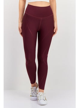 Women Sportswear Fit Running Tights, Wine