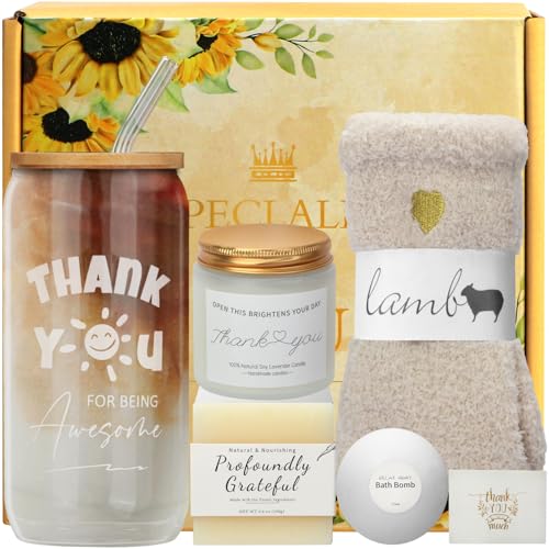 FAJAO Thank You Gifts for Women & Employees - Awesome Glass Cup, Teacher & Friend Appreciation Gifts - Image 1