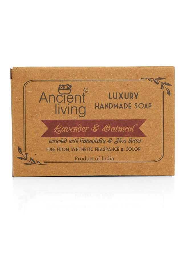 Ancient Living Lavender & Oatmeal Luxury Handmade Soap(Set Of 4) -100 Gm Organic Anti-Ageing Hydrating And Moisturizing Bathing Bar Best For Skin Inflammation  - Image 2