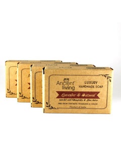 Ancient Living Lavender & Oatmeal Luxury Handmade Soap(Set Of 4) -100 Gm Organic Anti-Ageing Hydrating And Moisturizing Bathing Bar Best For Skin Inflammation  - Image 1