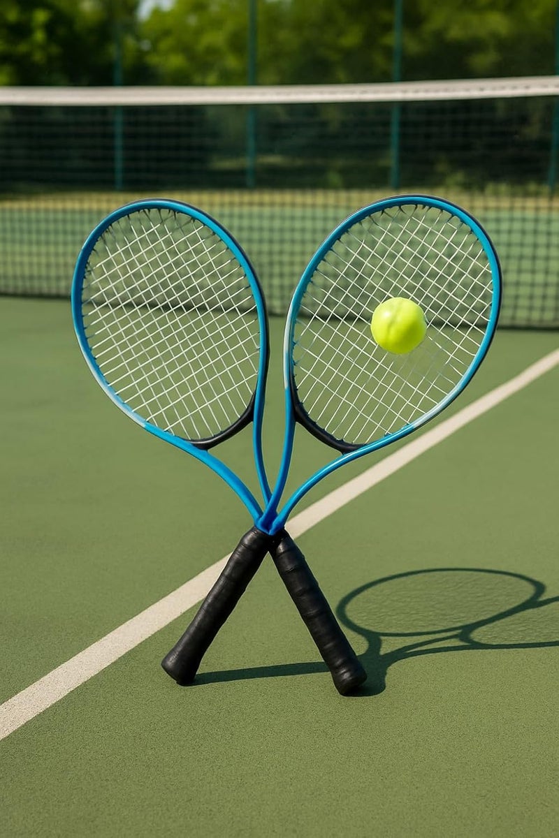 Fitto Tennis Rackets Set for Kids & Beginners – 2 Player Complete Tennis Kit with Balls & Carry Bag – Recreational Tennis for Outdoors and Indoor - Image 2