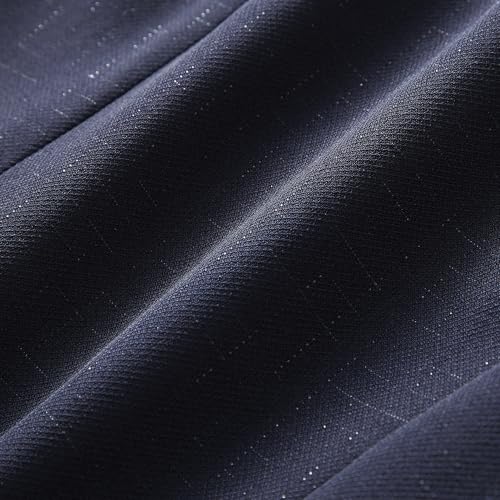 TRONSTORE Women's Suit 2 Piece Set Pinstripe Blazer and Bootcut Dressy Pants Set for Work Office Business Outfits-Navy Blue M - Image 2