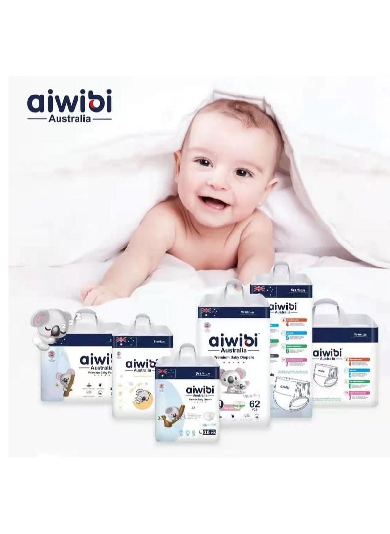 aiwibi - Aiwibi Premium Baby Diapers Size S 3-6KG 72 Pieces - Image 1
