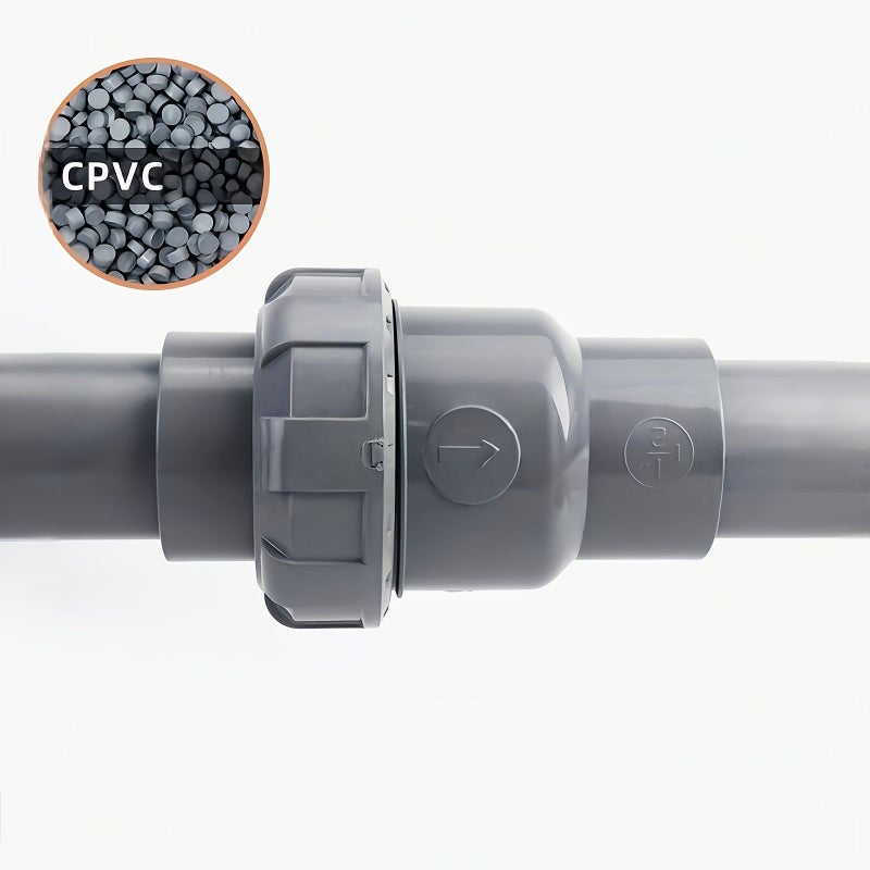 32Mm 1 Inch UPVC Ball Check Valve Non Return One Way Valve For Water Pipe Fittings - Image 4