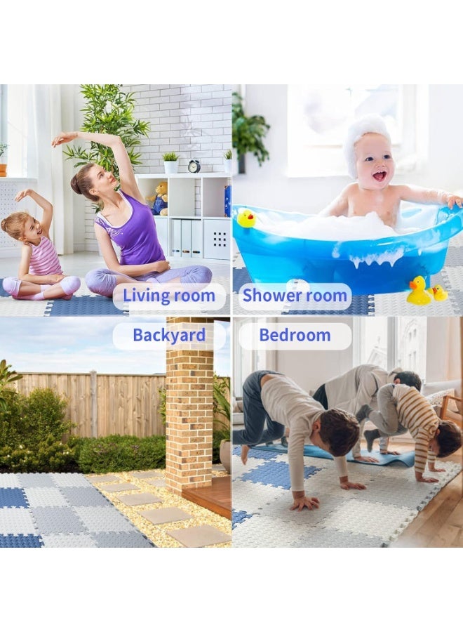 DOOKOO 36PCS Baby Play Mat, Composable Babies Playing Pen Tummy Time Playmat u0026 Crawling Mats, Upgraded Thickened Floor Mats for Infants, Babies,Toddlers, Indoor Outdoor Use, BPA Free, 30*30cm, 12mm - Image 4