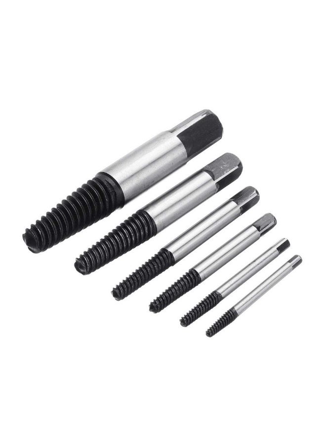 6Pcs/Set Steel Damaged Screw Extractor Drill Bit Broken Speed Out Guide Set Broken Bolt Remover Easy Out Tool Accessories - Image 1