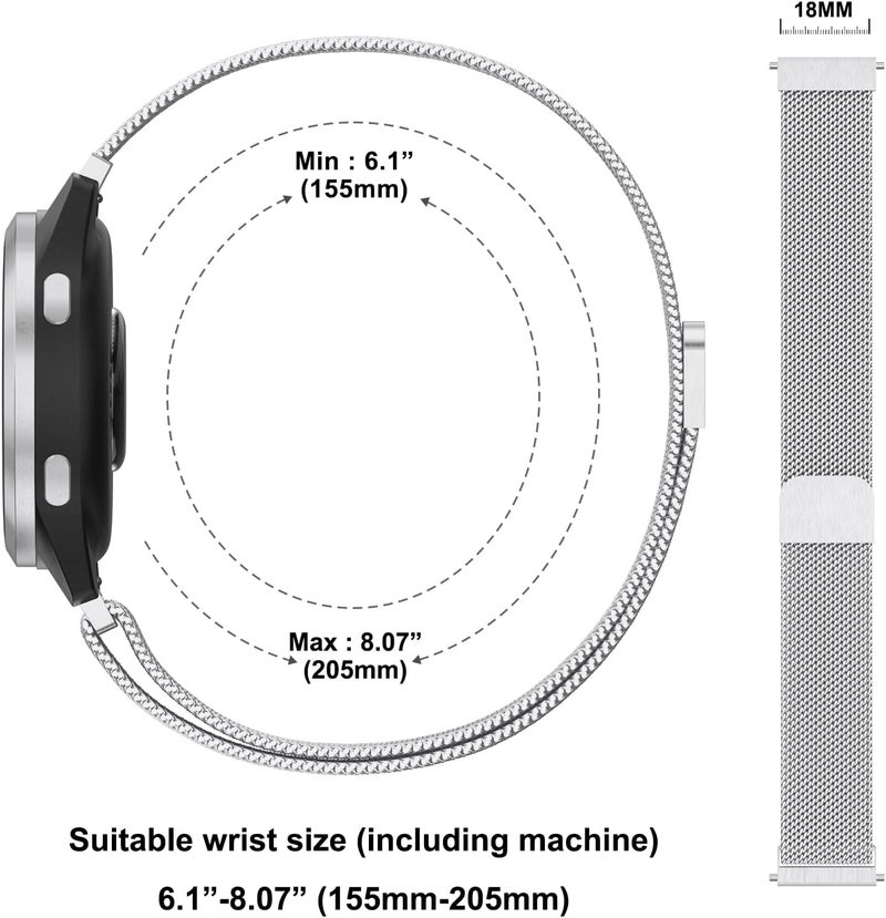 Metal Band for Huawei Watch GT4 41mm Strap,18mm Stainless Steel Replacement Strap for Huawei GT4 41mm Women Men - Image 4
