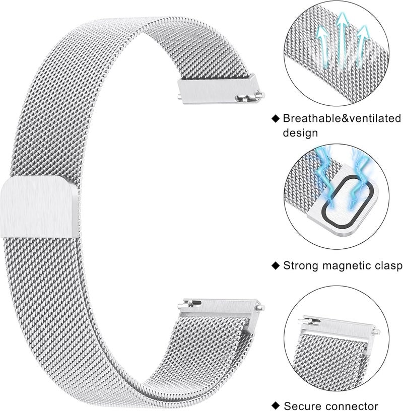 Metal Band for Huawei Watch GT4 41mm Strap,18mm Stainless Steel Replacement Strap for Huawei GT4 41mm Women Men - Image 3