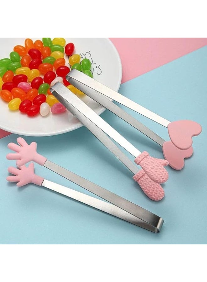 Generic Mini Silicone Tongs for Desserts, Bakery, Sugar, Ice - Great Product for Snacks, Fruits, and Kids! - Generic multicolor - Image 4