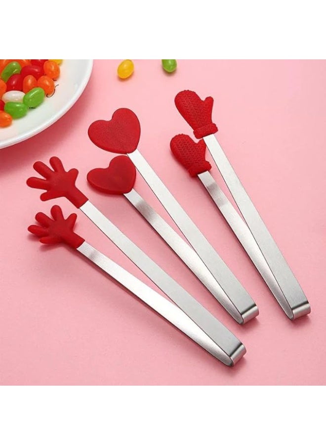 Generic Mini Silicone Tongs for Desserts, Bakery, Sugar, Ice - Great Product for Snacks, Fruits, and Kids! - Generic multicolor - Image 2
