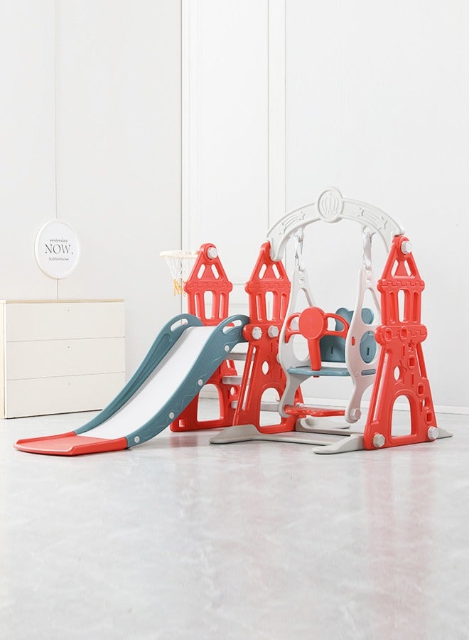 JSAITOYS Indoor Baby Plastic Sliding Toys Kids Slides Swing Set With High Quality  - Image 1