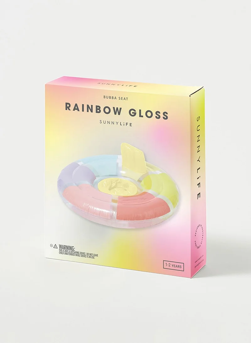 SUNNY LIFE Rainbow Gloss Bubba Inflatable Pool Float Seat