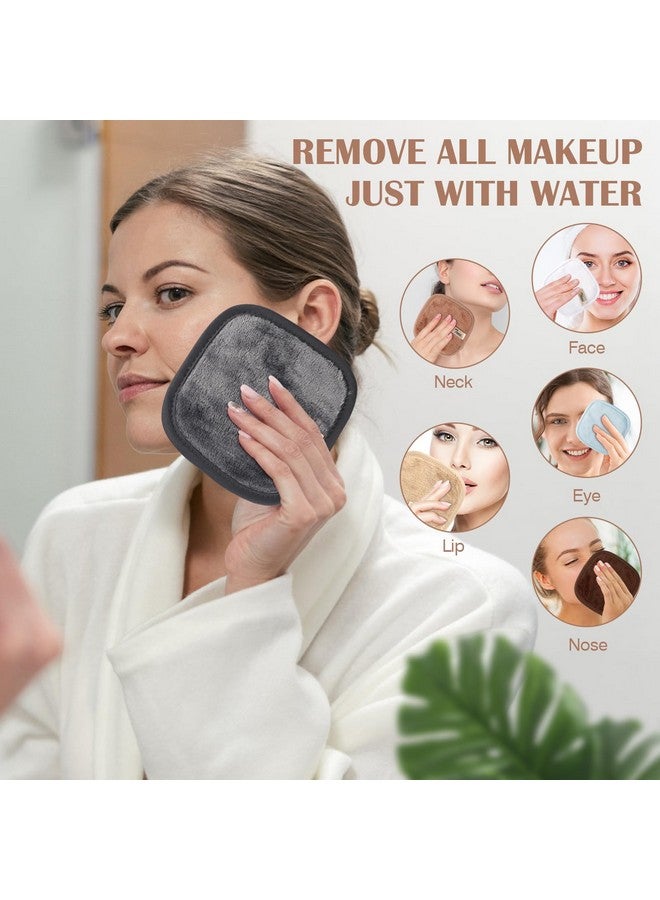 Orighty مناديل إزالة المكياج مجموعة 7 أيام مميزة وقابلة لإعادة الاستخدام وسادات إزالة المكياج تزيل المكياج بالماء فقط مجموعة مكياج للعيون والشفتين والأساس والمزيد خيار مثالي للنساء (محايد)  - Image 3