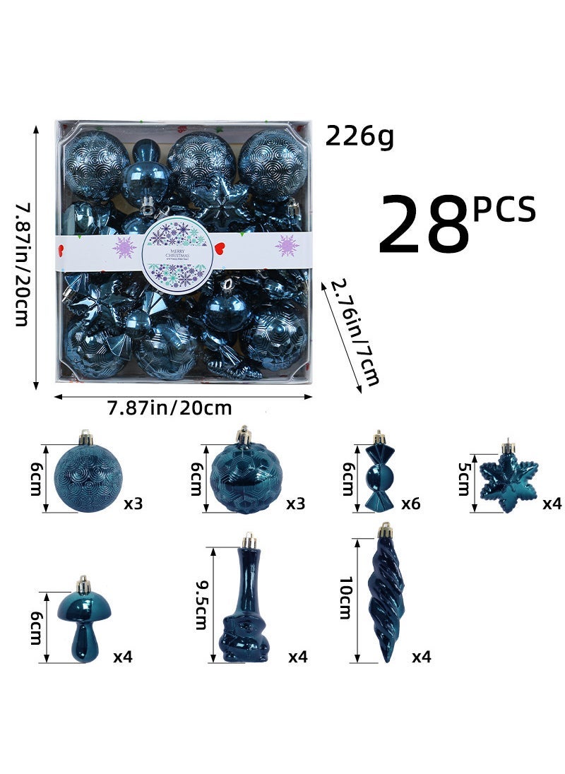 ماركة غير محددة 28PCS  Ornaments Gift Box Set dark blue 