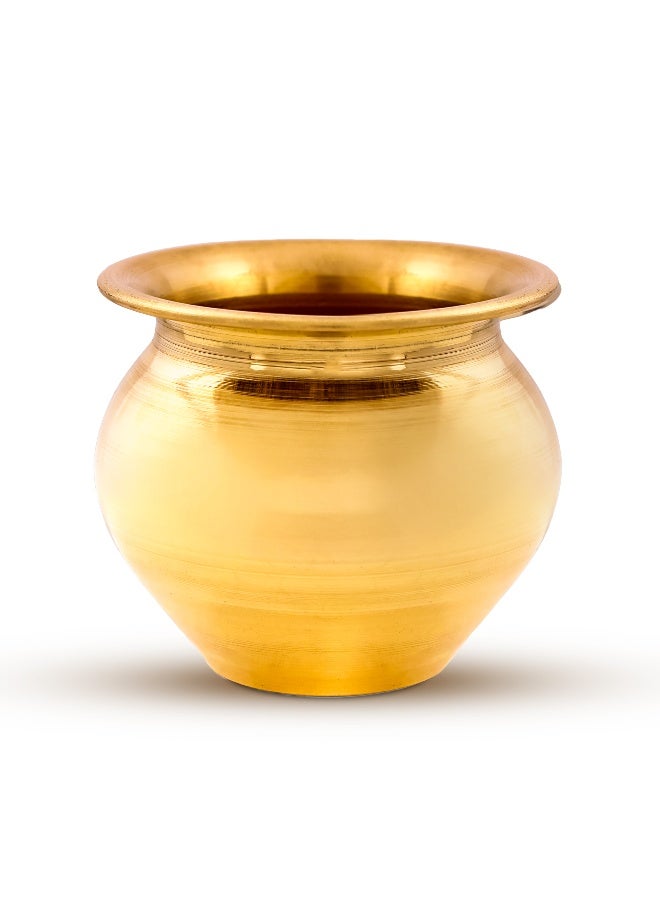 Aksharveda إبريق نحاسي تقليدي للعبادة، والمهرجانات، والطقوس المباركة | وعاء نحاسي مصنوع يدويًا للمعبد، وحفلات الزفاف، ونافراتي - Image 2