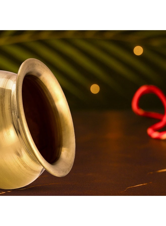 Aksharveda إبريق نحاسي تقليدي للعبادة، والمهرجانات، والطقوس المباركة | وعاء نحاسي مصنوع يدويًا للمعبد، وحفلات الزفاف، ونافراتي - Image 5