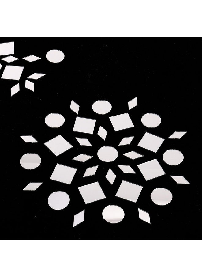 PP OPOUNT PP OPOUNT 200 PCS Mirror Mosaic Tiles, Triangles/Squares/Rounds/Rhombus Mini Mosaic Mirrors, 1 Inch Mini Glass Mirrors for Crafts, Disco Ball Decor, Indoor Outdoor Decor  - Image 2