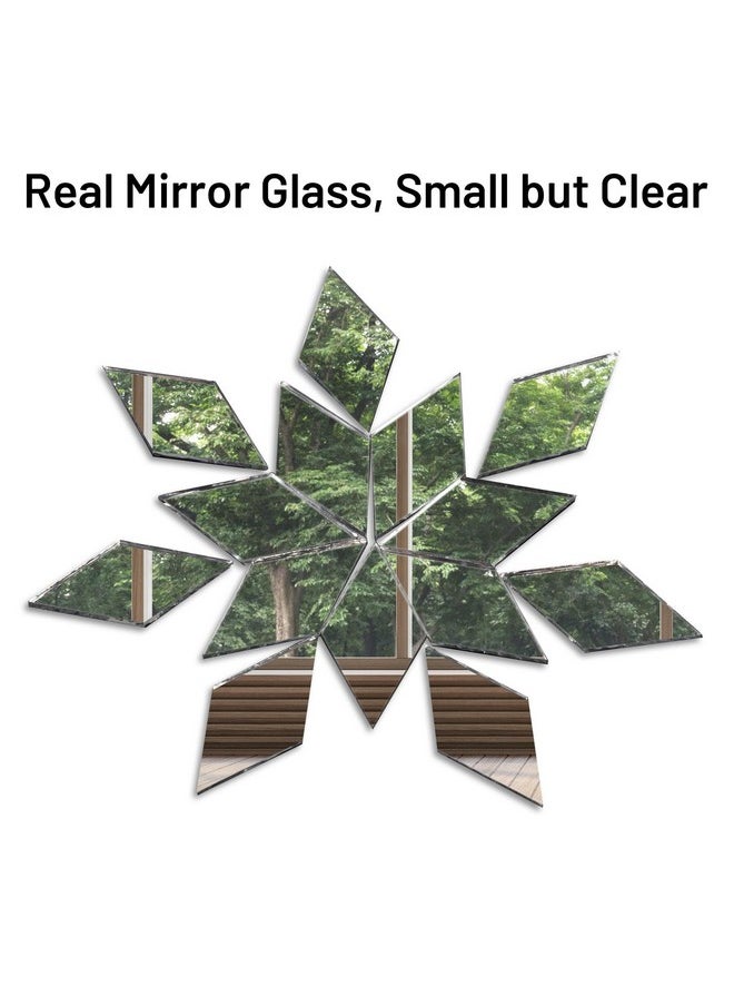 PP OPOUNT PP OPOUNT 200 PCS Mirror Mosaic Tiles, Triangles/Squares/Rounds/Rhombus Mini Mosaic Mirrors, 1 Inch Mini Glass Mirrors for Crafts, Disco Ball Decor, Indoor Outdoor Decor  - Image 4
