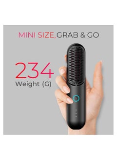TYMO TYMO Porta Cordless Hair Straightener Brush, Black Color  - Image 3
