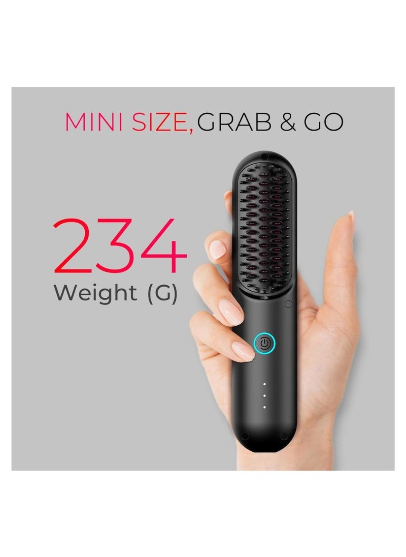 TYMO TYMO Porta Cordless Hair Straightener Brush, Black Color  - Image 3